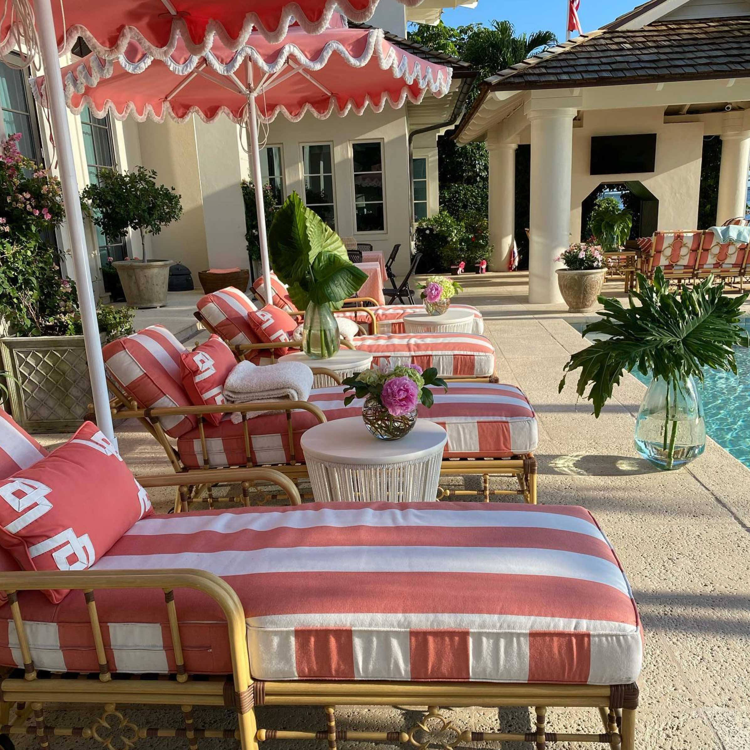 Image of umbrellas and outdoor furniture